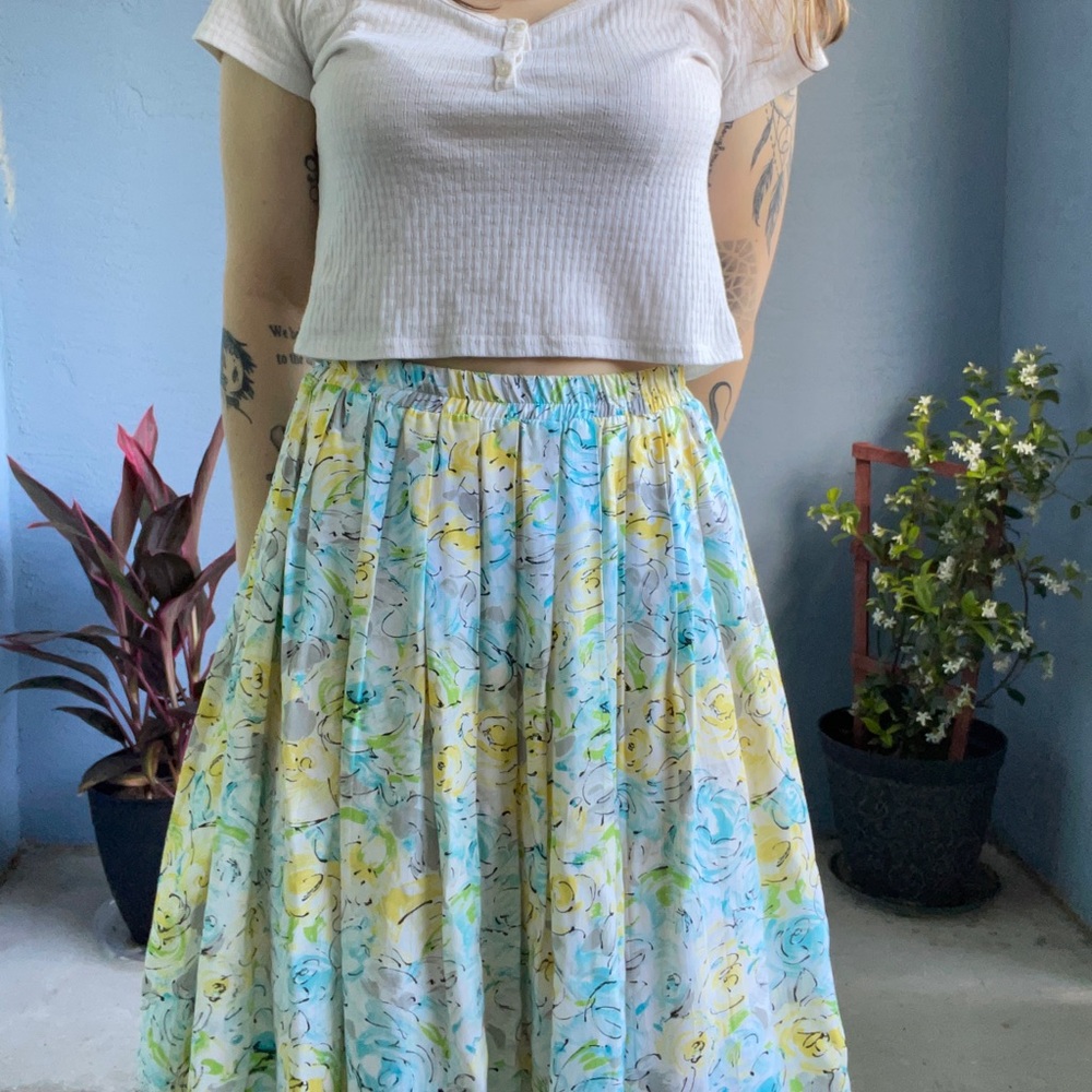 Andrea Gayle Perfect 70s Spring Midi Skirt